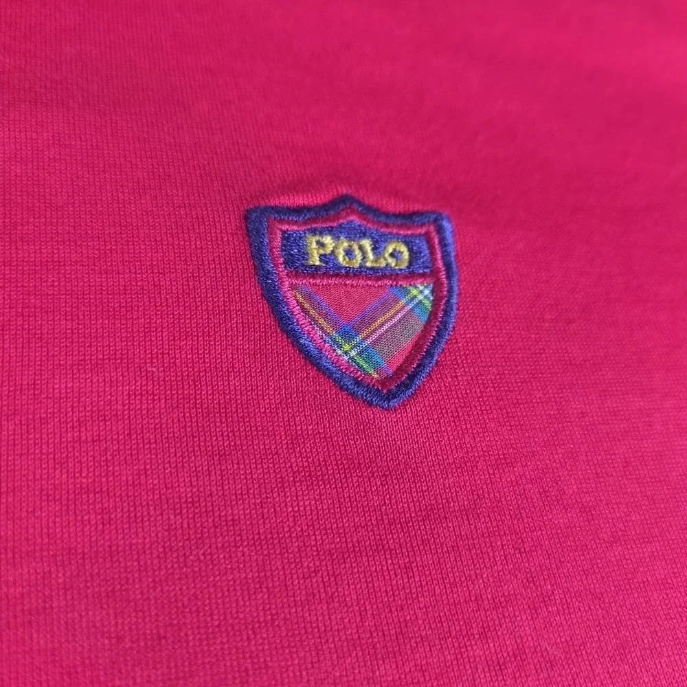 Vintage Polo Golf Ralph Lauren Shirt Mens Medium Red Crest Logo Embroidery